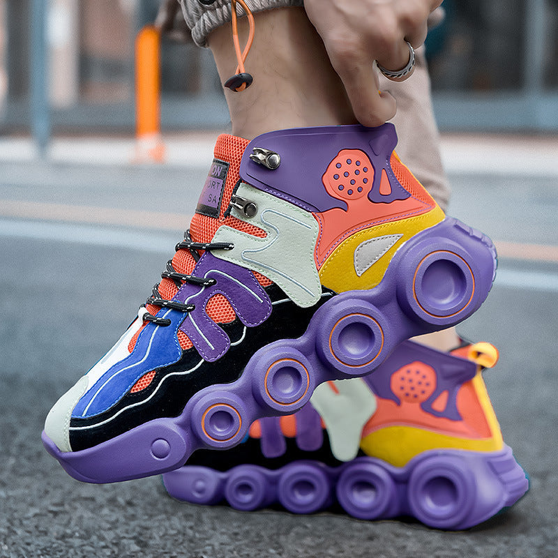 Dames sportieve hoge sneakers met kleurrijk ontwerp – Maan