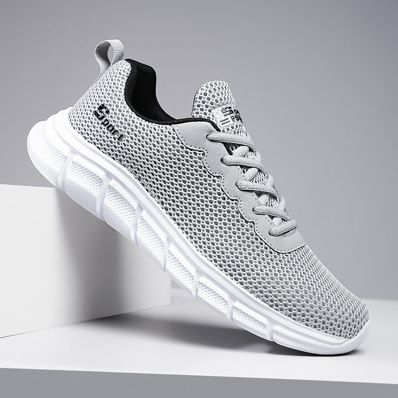Dames sportieve sneakers met dempende zool – Zwart en Lichtgrijs – Lichtgrijs