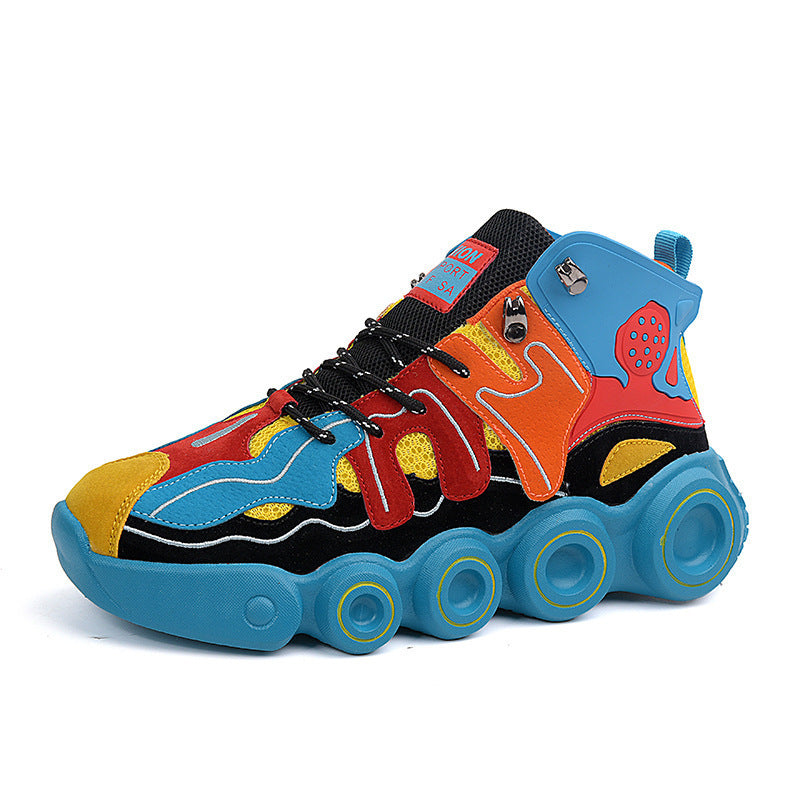 Dames sportieve hoge sneakers met kleurrijk ontwerp – Maan
