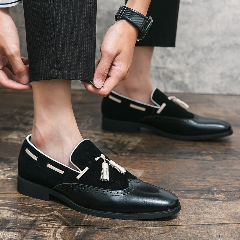 Dames modieuze mocassins met kwastdetails – Zwart