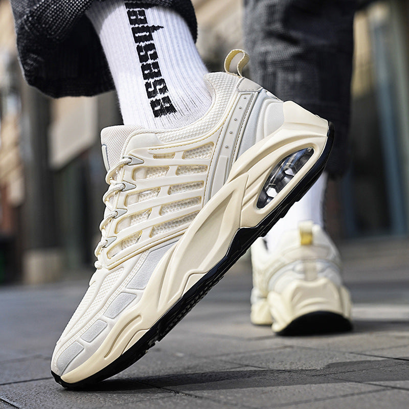 Dames performance sneakers met luchtkussenzool en ondersteunende zool – Beige