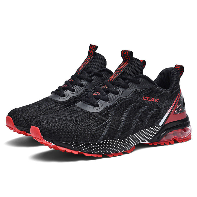 Dames comfortabele hardloopschoenen met dempende zool – Zwart-groen