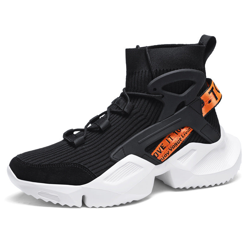 Dames hoge sneakers met ondersteunende zool – Zwart-wit
