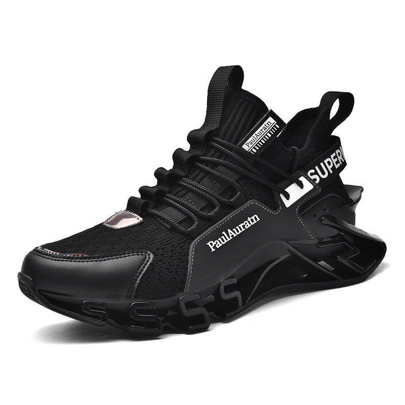 Dames performance sneakers met antislipzool en ademend mesh bovenwerk – Zwart