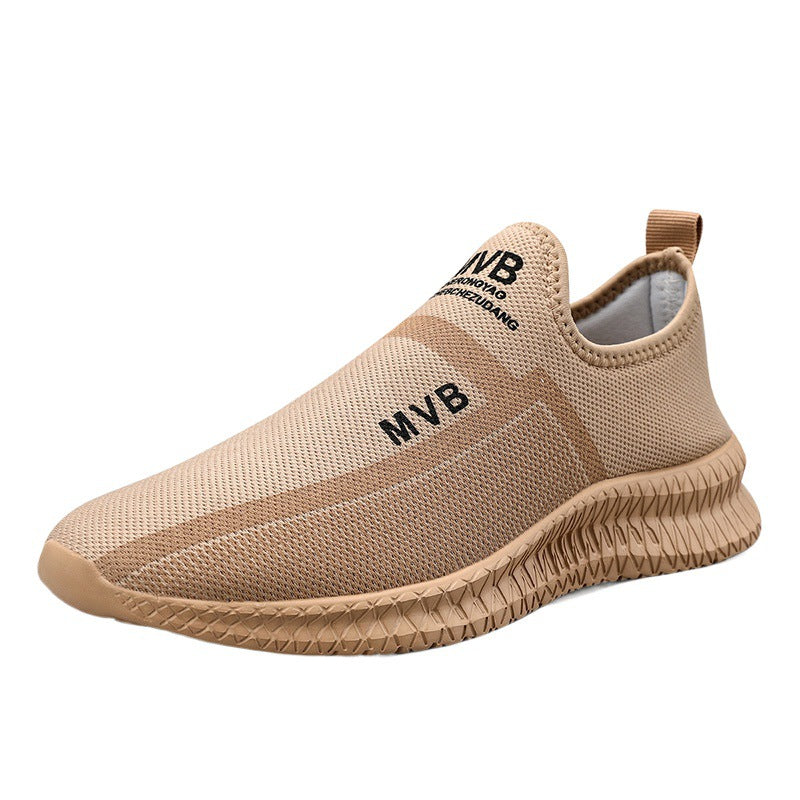 Dames lichte slip-on sneakers met ademend mesh bovenwerk – Bruin