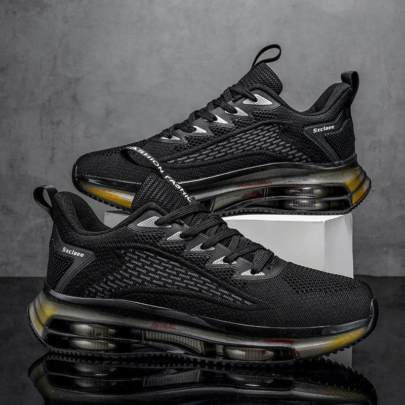 Dames performance sneakers met luchtkussenzool – Zwart met rood
