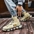 Dames modieuze hoge sneakers met dempende zool – Beige