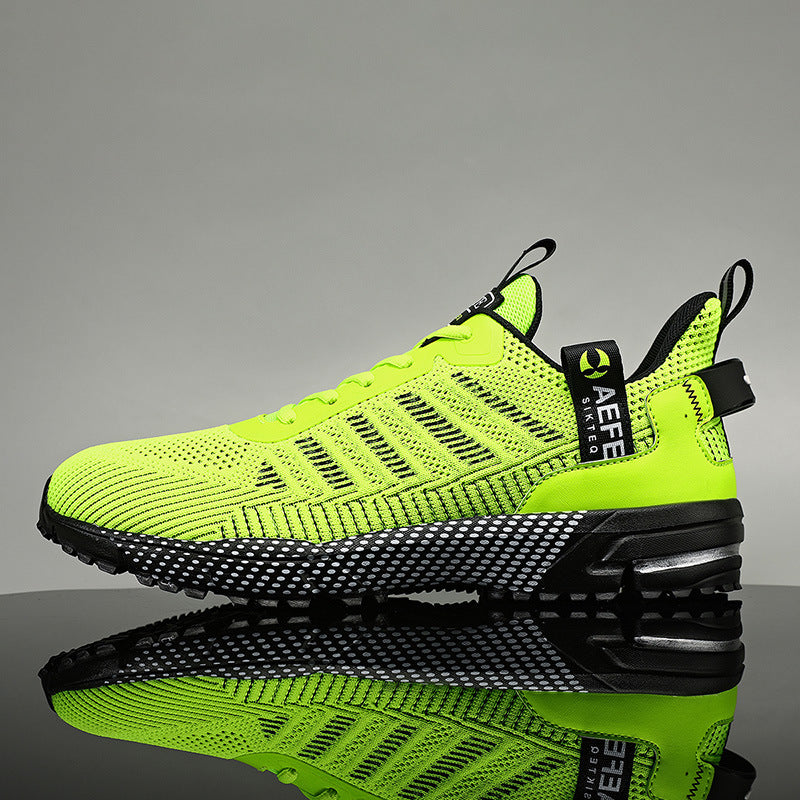 Dames lichte hardloopschoenen met flexibele zool – Groen en Grijs – Grijs