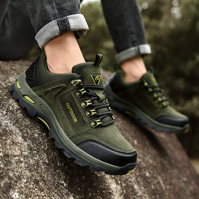 Dames robuuste outdoorsneakers met antislipzool – Khaki