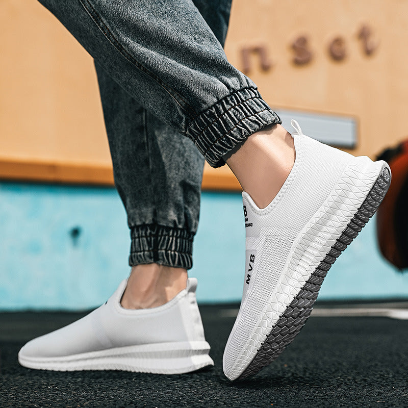 Dames lichte slip-on sneakers met ademend mesh bovenwerk – Bruin