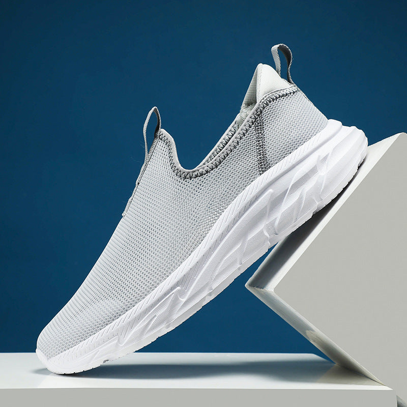 Dames lichte slip-on sneakers – Zwart-wit