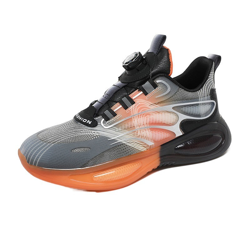 Dames technische sneakers met vetersluiting en dempende zool – Wit-blauw