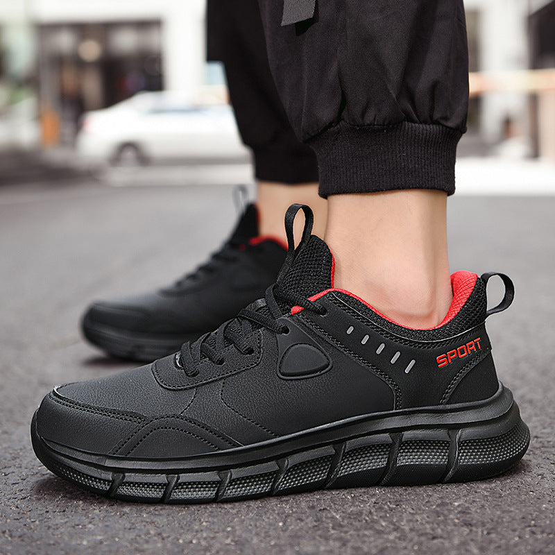Dames lichte sportsneakers met dempende zool – Zwart met rood