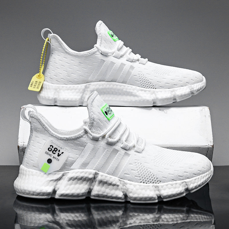 Dames lichte sportsneakers met ademend mesh bovenwerk en dempende zool – Wit