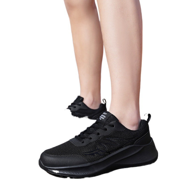 Dames stijlvolle sportsneakers met ademend mesh bovenwerk en dempende zool – Wit