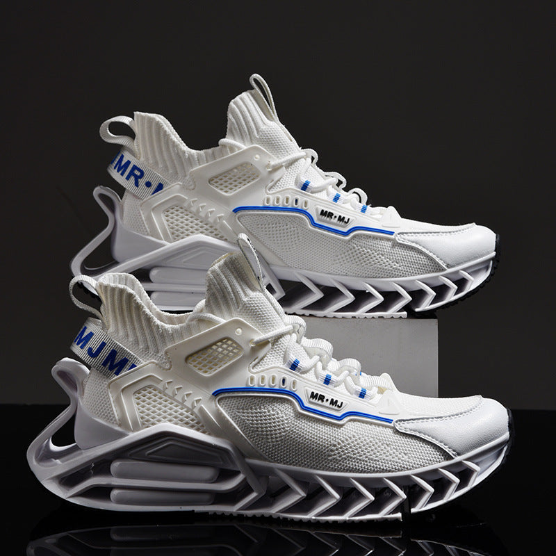 Dames performance sneakers met ademend bovenwerk en dempende zool – Wit en Zwart – Zwart
