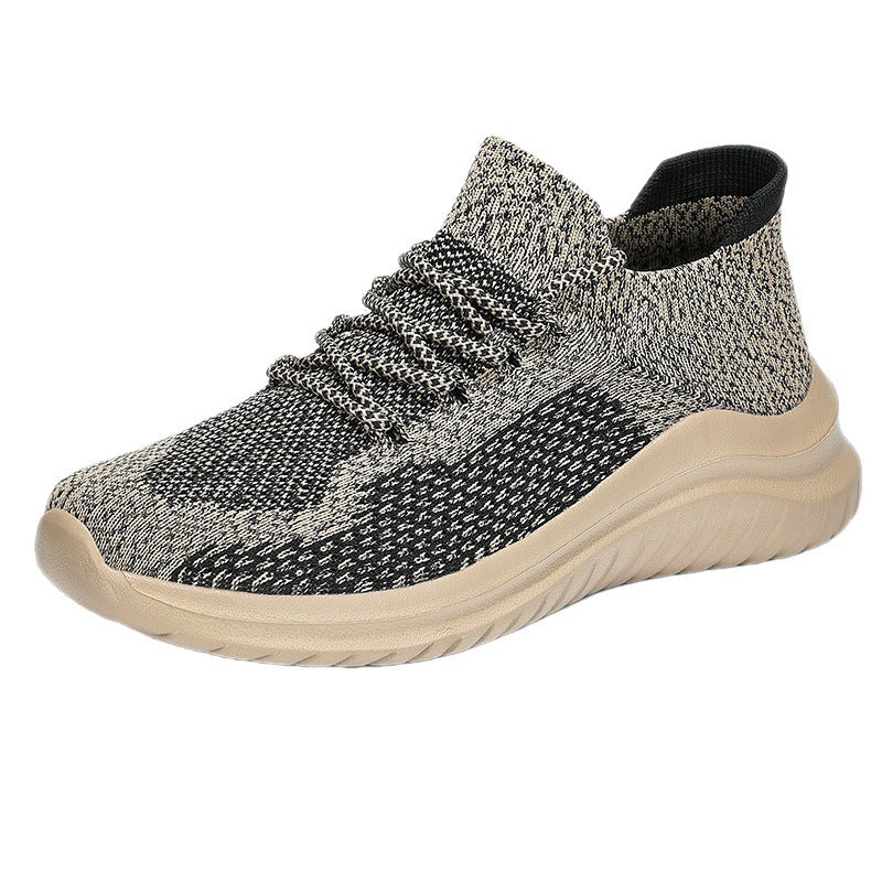 Dames sneakers met elastische veters en hoge schacht – Zwart