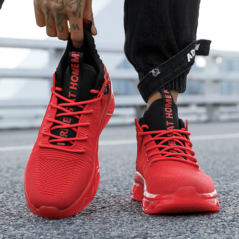 Dames sportieve hoge sneakers met dempende zool – Olijfgroen en Zwart – Zwart
