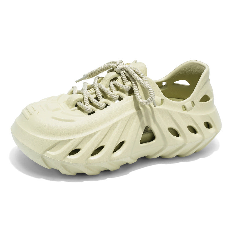 Dames sportieve vrijetijdssneakers – Zwart en Beige – Zand