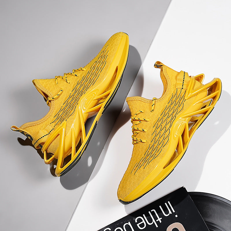 Dames performance fitnesssneakers met dempende zool – Grasgroen