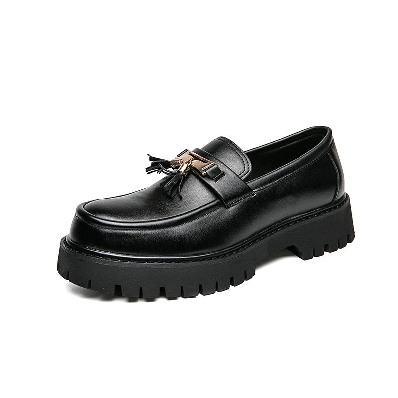 Dames modieuze mocassins met antislipzool en kwastdetails – Zwart